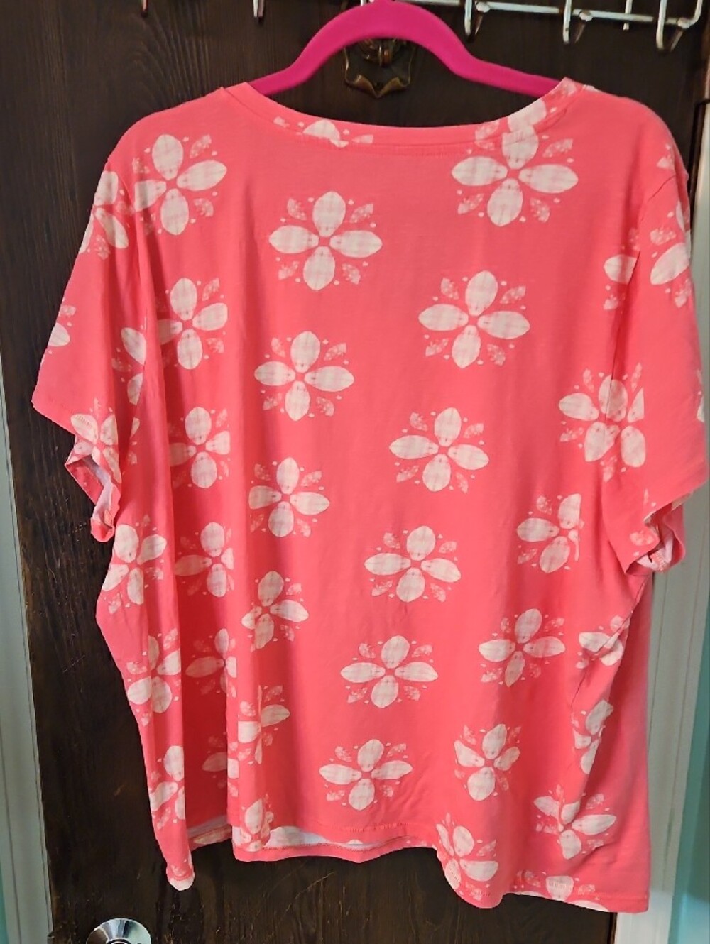 Sonoma Pink White Floral Everyday Tee - Picture 4 of 4